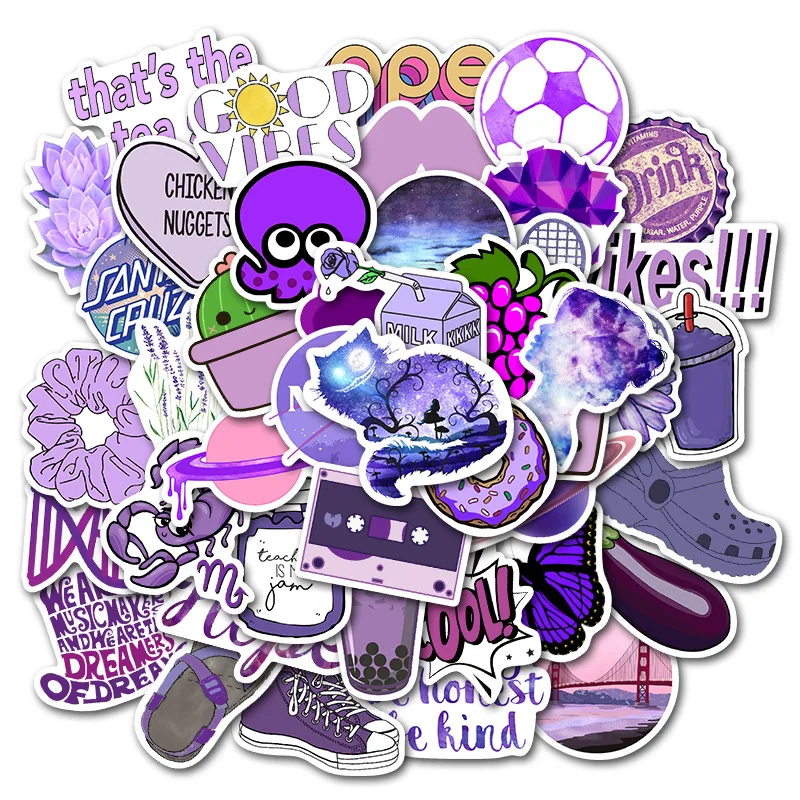 50 PCS Cartoon Purple VSCO Cute Stickers for Chidren Toy Waterproof PVC Sticker To DIY Suitcase Laptop Bicycle Helmet Car Decals
50 PCS Cartoon Purple VSCO Cute Stickers for Chidren Toy Waterproof PVC Sticker To DIY Suitcase Laptop Bicycle Helmet Car Decals