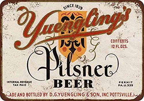 Tengss 1934 Yuengling's Pilsner Beer Vintage Look Reproduction Metal Tin Sign 8X12 Inches
Tengss 1934 Yuengling's Pilsner Beer Vintage Look Reproduction Metal Tin Sign 8X12 Inches