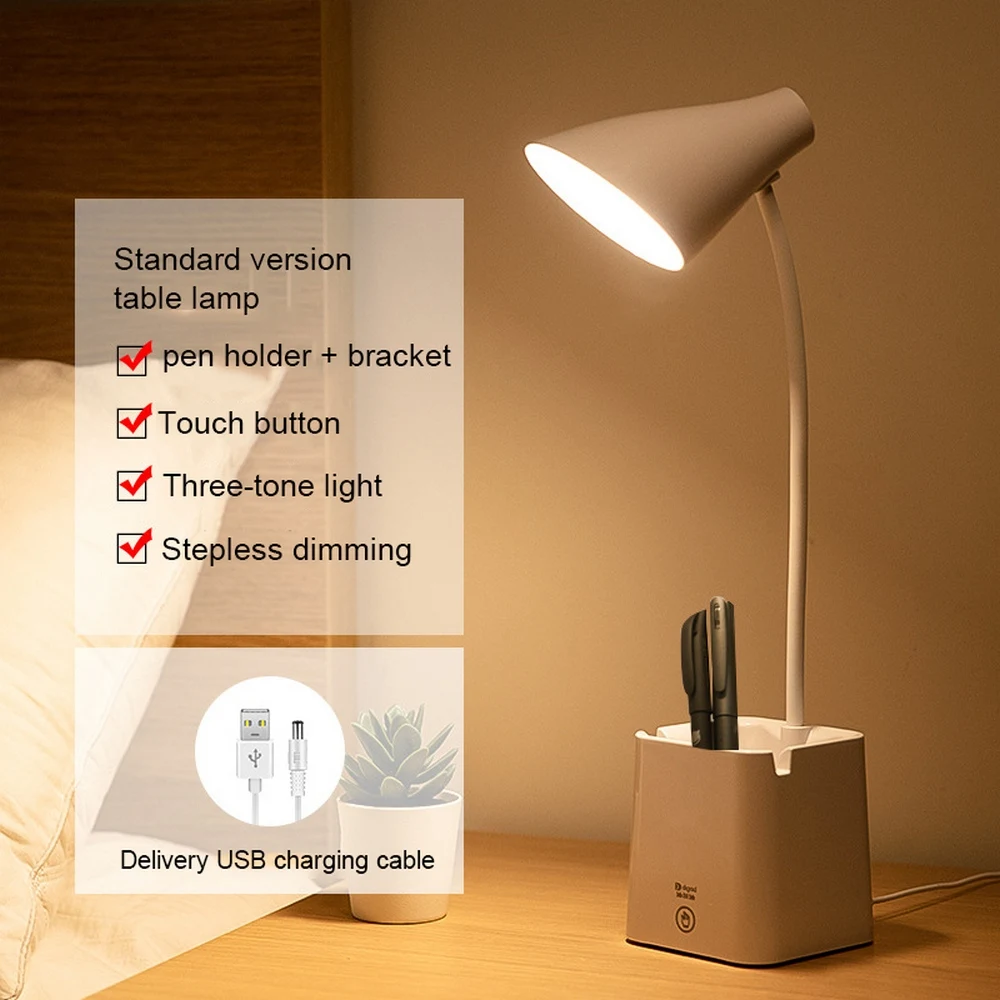 LED Desk Lamp Touch Dimmable Reading Table Light Eye Protection Study Lamp USB Rechargeable Living Room Bedroom Office Lighting
LED Desk Lamp Touch Dimmable Reading Table Light Eye Protection Study Lamp USB Rechargeable Living Room Bedroom Office Lighting