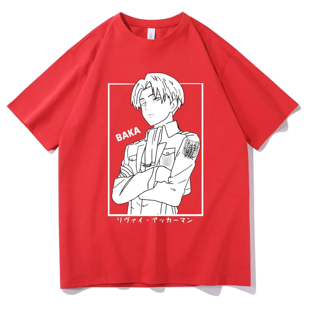 Anime Attack on Titan T Shirt Top Cool Levi Ackerman Pattern T-shirt Summer Men Fashion Tshirt Basic Short Sleeve Female T Shirt
Anime Attack on Titan T Shirt Top Cool Levi Ackerman Pattern T-shirt Summer Men Fashion Tshirt Basic Short Sleeve Female T Shirt