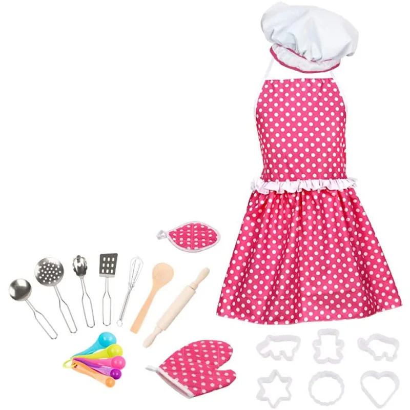 22Pcs/Set Girl Kids Kitchen Role Play Cooking Apron Chef Hat Cake Baking Tools Toy Cooking Tool Set Play House Toy
22Pcs/Set Girl Kids Kitchen Role Play Cooking Apron Chef Hat Cake Baking Tools Toy Cooking Tool Set Play House Toy