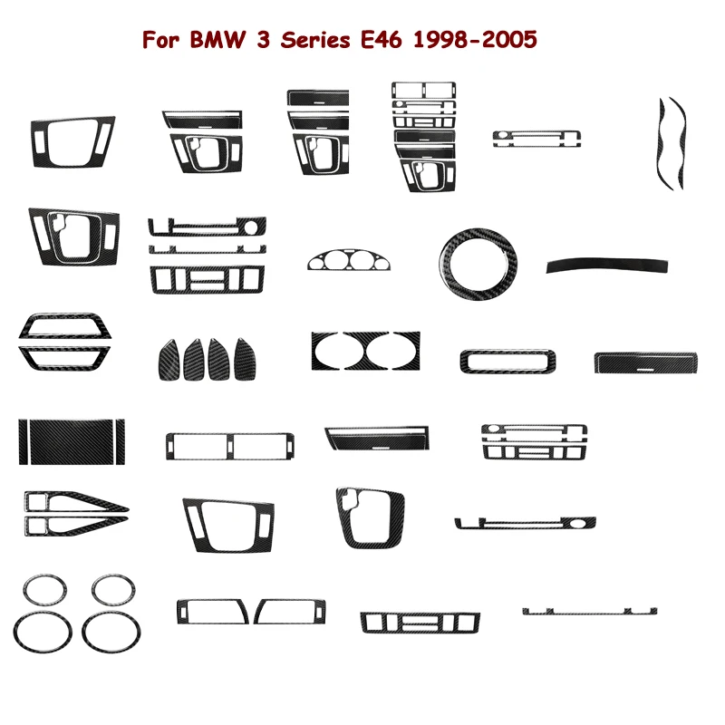 For BMW 3 Series E46 1998-2005 Car Accessories Interior Carbon Fiber dash board Rear seat air outlet wait black Stickers
For BMW 3 Series E46 1998-2005 Car Accessories Interior Carbon Fiber dash board Rear seat air outlet wait black Stickers
