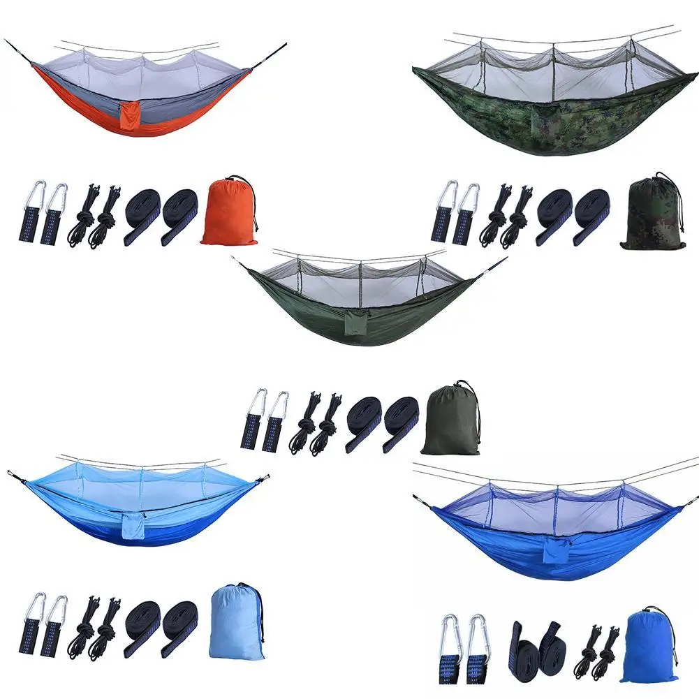5Colors Camping Hammock Mosquito Net Portable Double Travel Hammock W/Bug Insect Netting Tree Straps Outdoor Camping Supplies
5Colors Camping Hammock Mosquito Net Portable Double Travel Hammock W/Bug Insect Netting Tree Straps Outdoor Camping Supplies