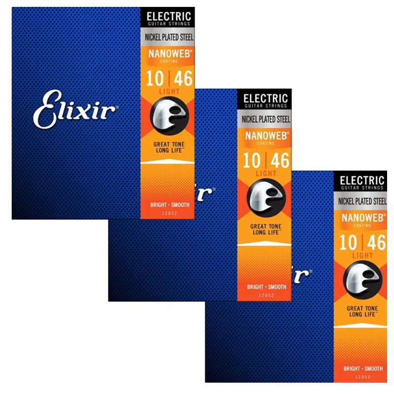 3 Sets Elixir Nickel Plated Steel Electric Guitar Strings OPTIWEB Polyweb Nanoweb Coating ANTI-RUST Plain Steels
3 Sets Elixir Nickel Plated Steel Electric Guitar Strings OPTIWEB Polyweb Nanoweb Coating ANTI-RUST Plain Steels