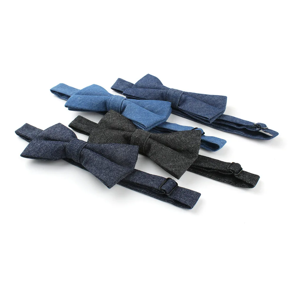 Linbaiway мужской синий хлопковый галстук-бабочка джинсовый для женщин аксессуары