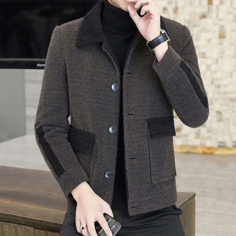 2022 Men's Imitation Mink Suit Collar Short Slim-Fit Wool Color Matching plus Cotton Padded Jacket
2022 Men's Imitation Mink Suit Collar Short Slim-Fit Wool Color Matching plus Cotton Padded Jacket