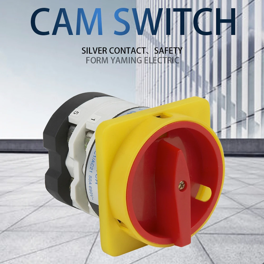 Кулачковый переключатель, 50 А, YMZ12-50/2GS, фиксация навесного замка, 690 В, 2-полюсный, отключение питания, 2 положения, серебристый контакт, поворо... 
Кулачковый переключатель, 50 А, YMZ12-50/2GS, фиксация навесного замка, 690 В, 2-полюсный, отключение питания, 2 положения, серебристый контакт, поворо...