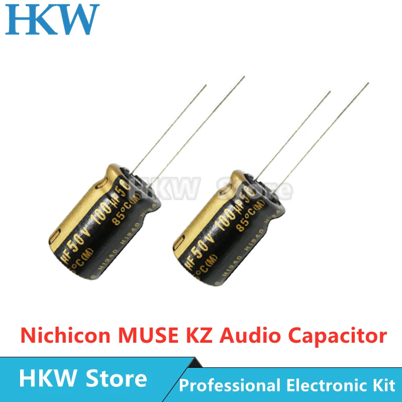 Новый конденсатор Nichicon MUSE KZ серии Hi Fi 10 мкФ Ф 22 33 47 100 220 470 1000 25 В 50 в медные ножки
