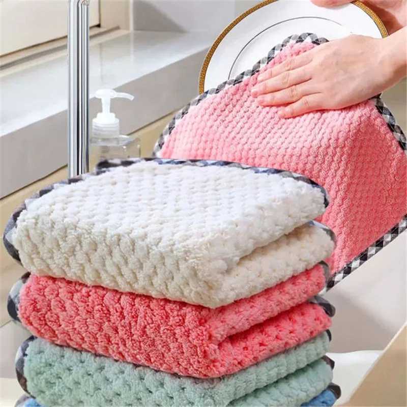 2Pcs Coral Velvet Dish Towel Non-Stick Oil Dish Cloth Double-Sided Absorbent Thickening Scouring Pad Dishcloth Kitchen Cleaning
2Pcs Coral Velvet Dish Towel Non-Stick Oil Dish Cloth Double-Sided Absorbent Thickening Scouring Pad Dishcloth Kitchen Cleaning