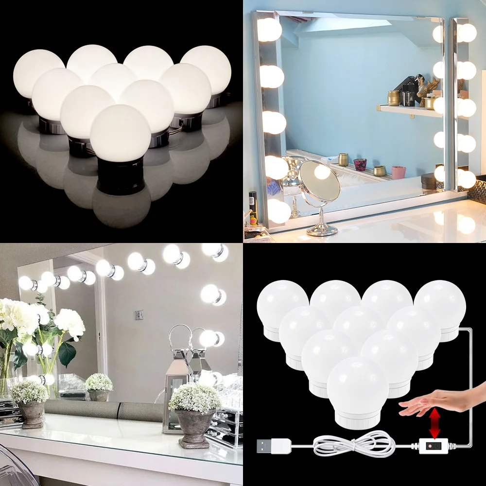 LED Mirror Front Light Makeup Mirror Bulb LED Wall Lamp Dressing Table Vanity Lamp Night Light USB Dimming For Home Decoration
LED Mirror Front Light Makeup Mirror Bulb LED Wall Lamp Dressing Table Vanity Lamp Night Light USB Dimming For Home Decoration