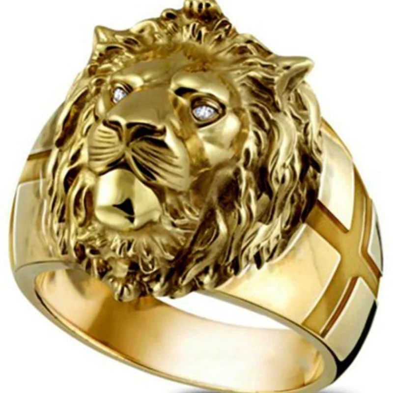 Fashion New Lion Head Ring Hip Hop Punk Wild Ring Men's Ring European And American Fashion Simple Ring
Fashion New Lion Head Ring Hip Hop Punk Wild Ring Men's Ring European And American Fashion Simple Ring