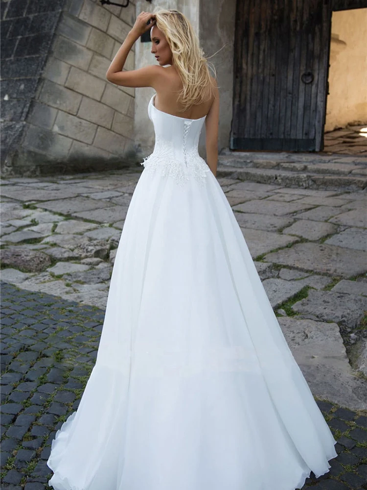 BAZIIINGAAA Simple Wedding Dress Lace Little Beading Strapless Dress Luxury Wedding Gowns Bridal Can Be Washed Bride Dresses 
BAZIIINGAAA Simple Wedding Dress Lace Little Beading Strapless Dress Luxury Wedding Gowns Bridal Can Be Washed Bride Dresses