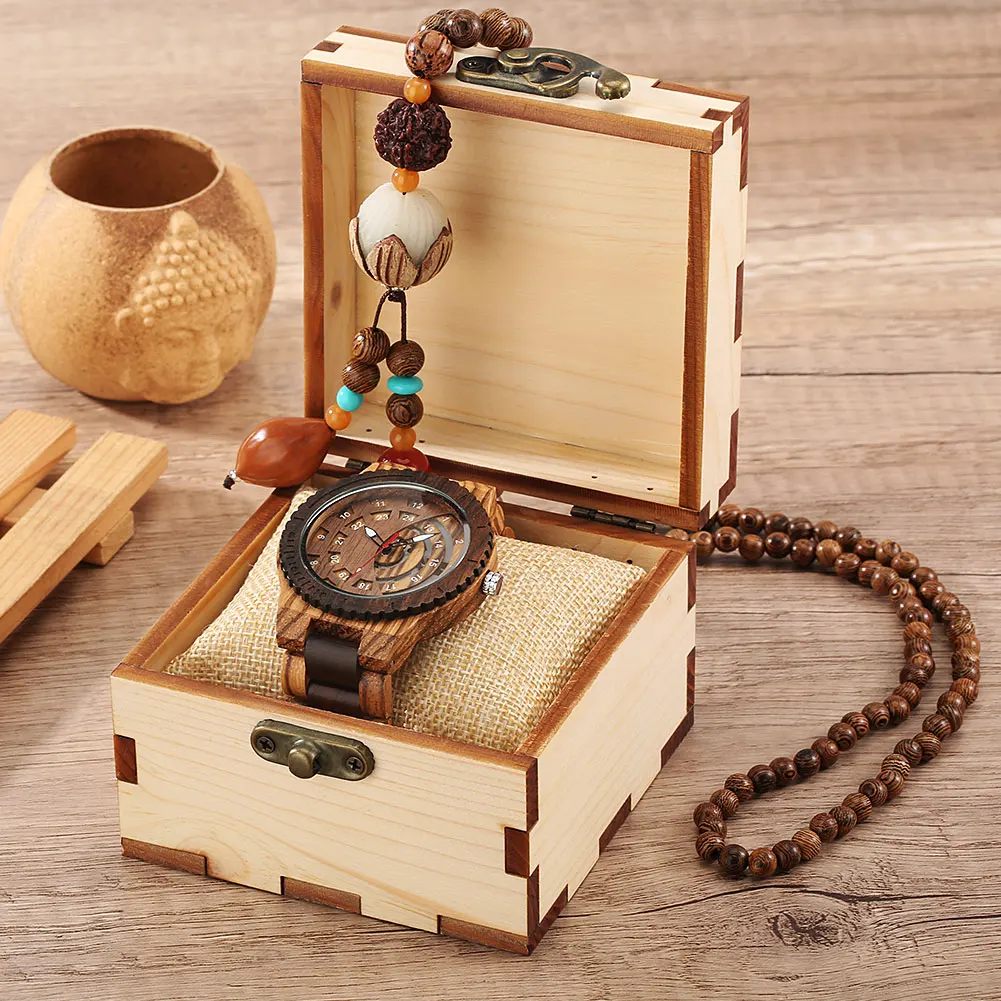 Men's Quartz Wooden Watch Set Fashion Trend Wooden Necklace WristWatch Transit Necklace with Box
Men's Quartz Wooden Watch Set Fashion Trend Wooden Necklace WristWatch Transit Necklace with Box