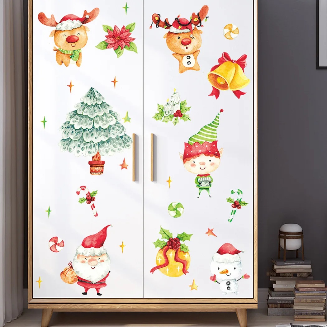 1pc Christmas Walls Stickers Removable Vinyl Decals For Xmas Home Decoration Door Cabinet Decoration Sticker
1pc Christmas Walls Stickers Removable Vinyl Decals For Xmas Home Decoration Door Cabinet Decoration Sticker