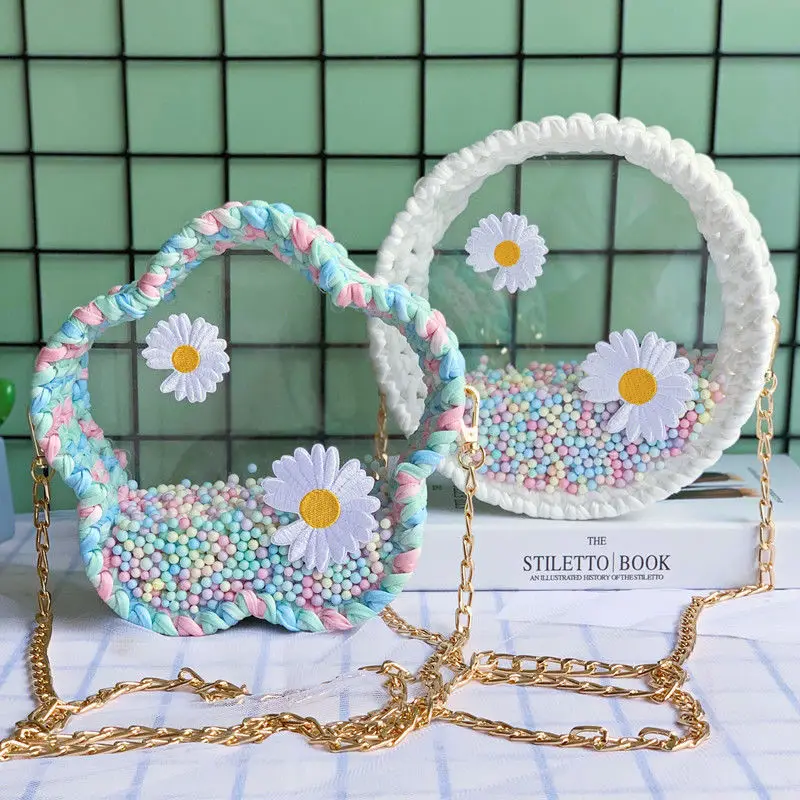1 Set Material Package Acrylic Flower Shaped Woven Bag Diy Material Bag Lovely One Shoulder Messenger Woven Bag
1 Set Material Package Acrylic Flower Shaped Woven Bag Diy Material Bag Lovely One Shoulder Messenger Woven Bag