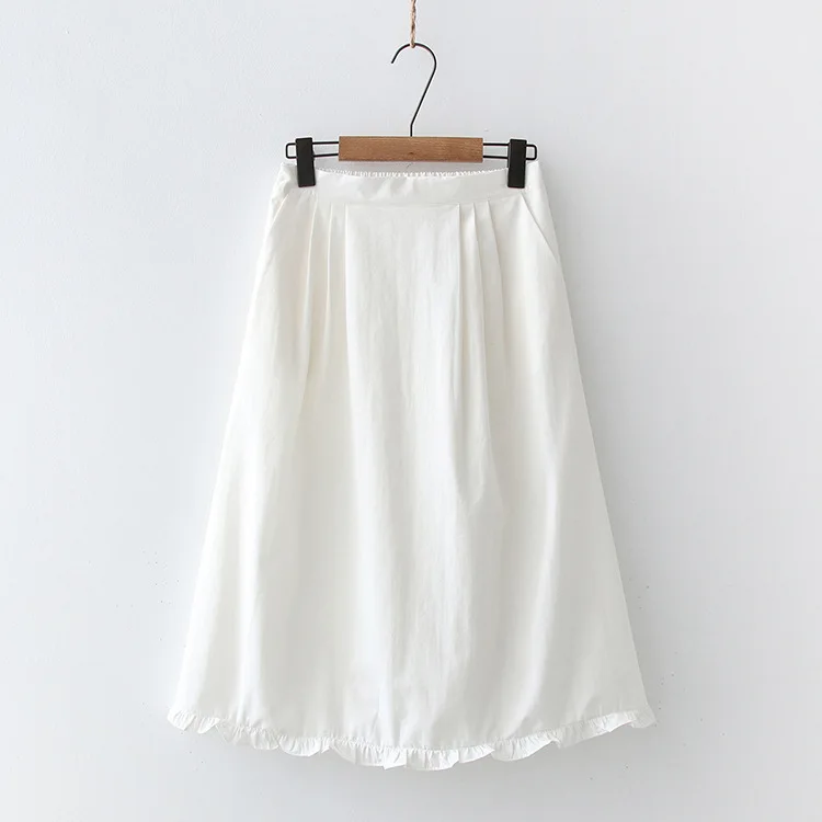 Elegant Vintage White A-line Skirts Women Spring Autumn Chic High Waist Elastic Ruffles Patchwork Preppy Style Pleated Saias
Elegant Vintage White A-line Skirts Women Spring Autumn Chic High Waist Elastic Ruffles Patchwork Preppy Style Pleated Saias
