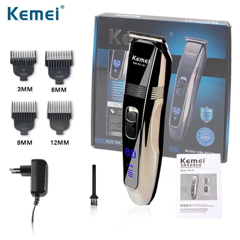 Kemei Electric Hair Trimmer Rechargeable Men Hair Clipper LCD Display Professional Styling Tools Adjustable Hair Trimmer PG101
Kemei Electric Hair Trimmer Rechargeable Men Hair Clipper LCD Display Professional Styling Tools Adjustable Hair Trimmer PG101