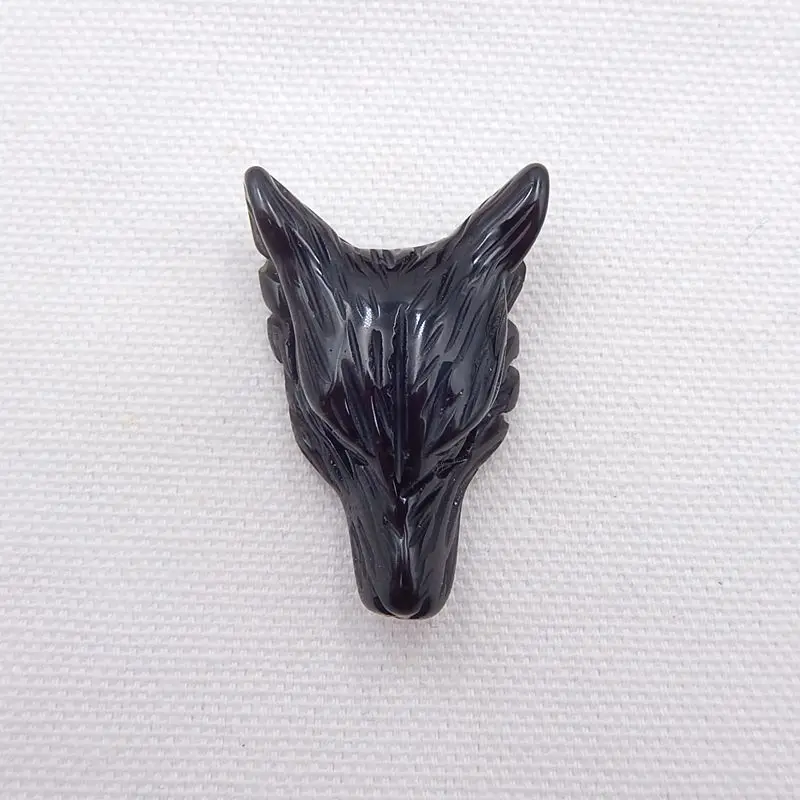 Natural Stone Obsidian Handmade Animal Wolf Head Fashion Pendant Bead 39x26x12mm 11g
Natural Stone Obsidian Handmade Animal Wolf Head Fashion Pendant Bead 39x26x12mm 11g