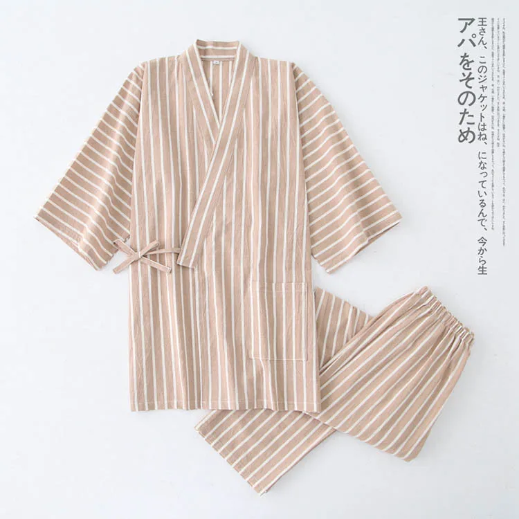 Pajamas Cotton Spring Summer Autumn Women Kimono Fresh Striped Japanese Home Wear Pajamas Suit For Girls Sleepwear Good Quality
Pajamas Cotton Spring Summer Autumn Women Kimono Fresh Striped Japanese Home Wear Pajamas Suit For Girls Sleepwear Good Quality
