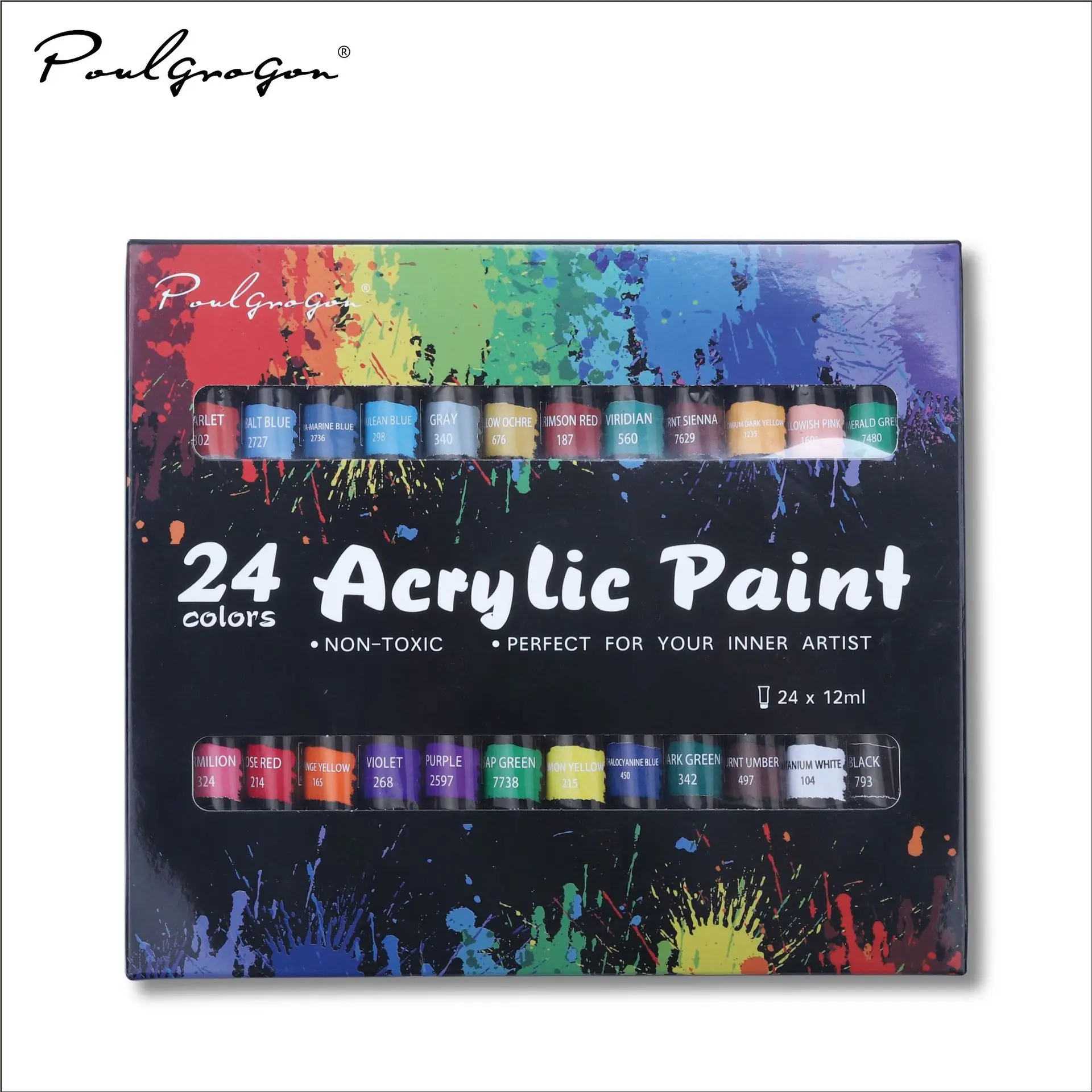 

Acrylic Paints 24Pcs Color Painting Watercolor Acrylic Oil Painting Pigment Set 12ml