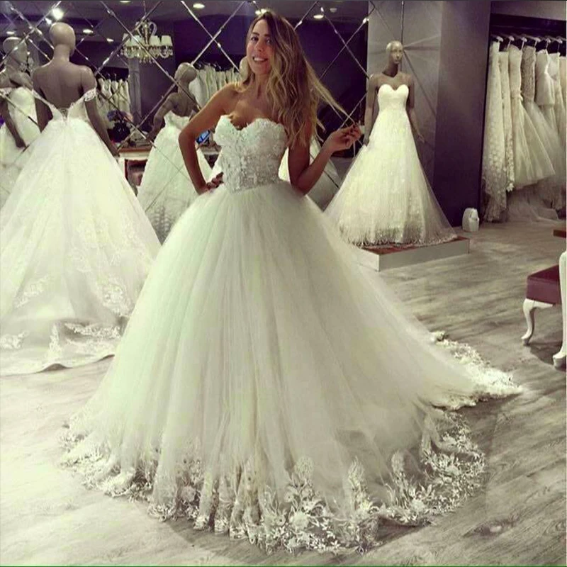 ZJ9129 Sexy Super Quality Lace Ball Gown Elegant White Ivory Flower Lace Wedding Dress 2019 Bride Dresses Bottom
ZJ9129 Sexy Super Quality Lace Ball Gown Elegant White Ivory Flower Lace Wedding Dress 2019 Bride Dresses Bottom