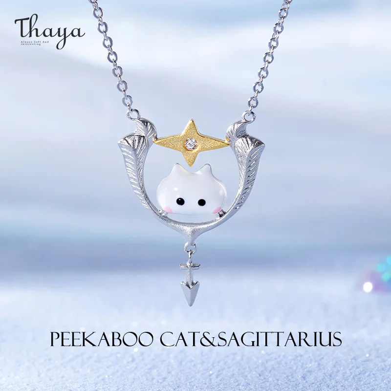Женская подвеска Thaya Peekaboo cat & Sagittarius, модное серебряное ожерелье с созвездием, ювелирные изделия, тренд 2021
Женская подвеска Thaya Peekaboo cat & Sagittarius, модное серебряное ожерелье с созвездием, ювелирные изделия, тренд 2021