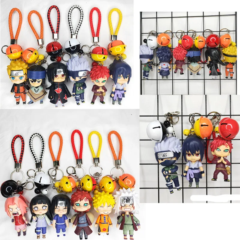 Naruto Bell Keychains Jiraiya Sakura Itachi Uchiha Uzumaki Gaara Dolls PVC Action Figure Cartoon Ornament Keyring Pendant Gift
Naruto Bell Keychains Jiraiya Sakura Itachi Uchiha Uzumaki Gaara Dolls PVC Action Figure Cartoon Ornament Keyring Pendant Gift