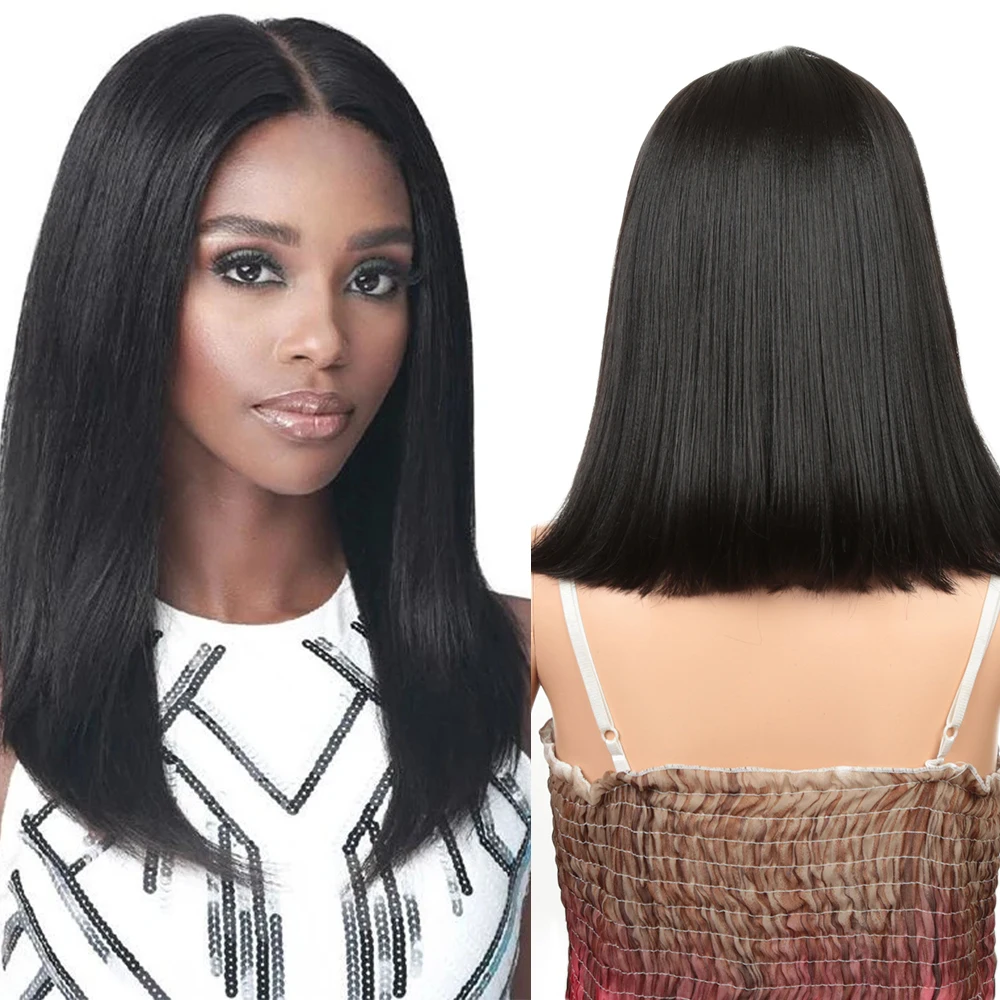 14 Inch Lace Front Wig Bob Synthetic Hair Middle Part Natural Hairline Heat Resistant Wigs Pure For Women Gollden Beauty 
14 Inch Lace Front Wig Bob Synthetic Hair Middle Part Natural Hairline Heat Resistant Wigs Pure For Women Gollden Beauty