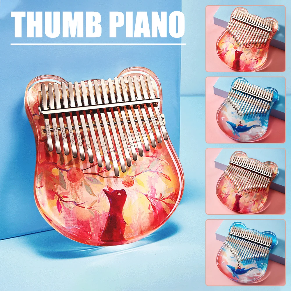 17/21 Keys Kalimba Acrylic Painting Thumb Piano Africa Musical Instrument Finger Piano With Sticker Adult Kids Christmas Gift
17/21 Keys Kalimba Acrylic Painting Thumb Piano Africa Musical Instrument Finger Piano With Sticker Adult Kids Christmas Gift
