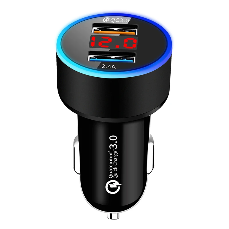 2.4A Quick Charger QC3.0 Car Dual USB Charger Auto Mobile Phone Adapter With LED Display Car Interior Accessories Dropshipping
2.4A Quick Charger QC3.0 Car Dual USB Charger Auto Mobile Phone Adapter With LED Display Car Interior Accessories Dropshipping