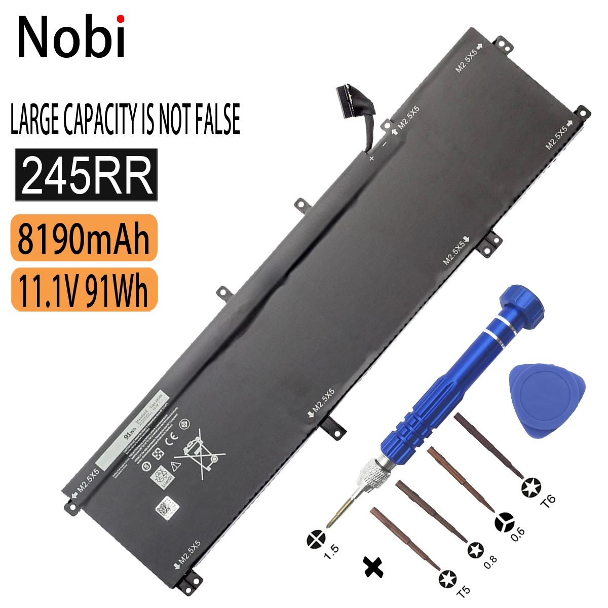 Nobi 11.1V 91Wh 245RR Laptop Battery for Dell XPS 15 9535 9530 Precision M3800 Series TOTRM H76MV 701WJ Y758W
Nobi 11.1V 91Wh 245RR Laptop Battery for Dell XPS 15 9535 9530 Precision M3800 Series TOTRM H76MV 701WJ Y758W