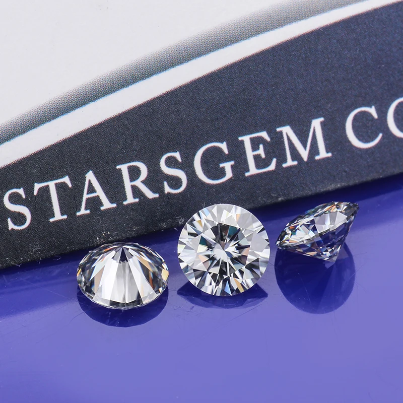 Starsgem 10 мм отличный серый 4ct Moissanite с подлинным муассанитом бусина для ювелирной