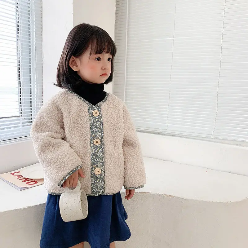 Floral Patchwork Kids Girls Woolen Jacket Coats Sweet Cute O-neck Baby Girls Outerwear Clothes Loose Toddler Ourwear Coats
Floral Patchwork Kids Girls Woolen Jacket Coats Sweet Cute O-neck Baby Girls Outerwear Clothes Loose Toddler Ourwear Coats