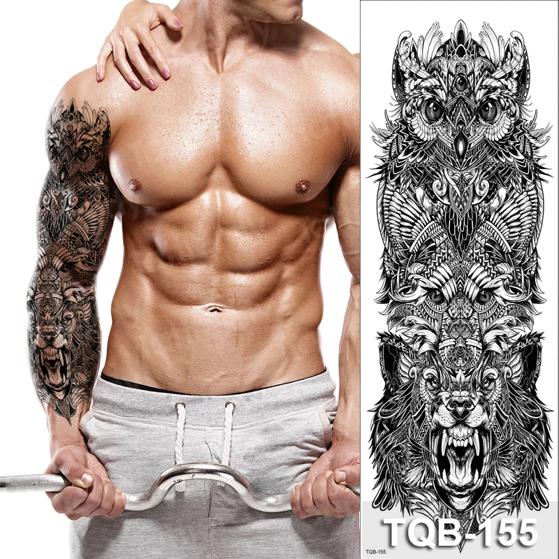 temporary tatoo men large waterproof temporary arm sleeve tattoo black robot mechanical tattoos tribal lion head king fox design
temporary tatoo men large waterproof temporary arm sleeve tattoo black robot mechanical tattoos tribal lion head king fox design
