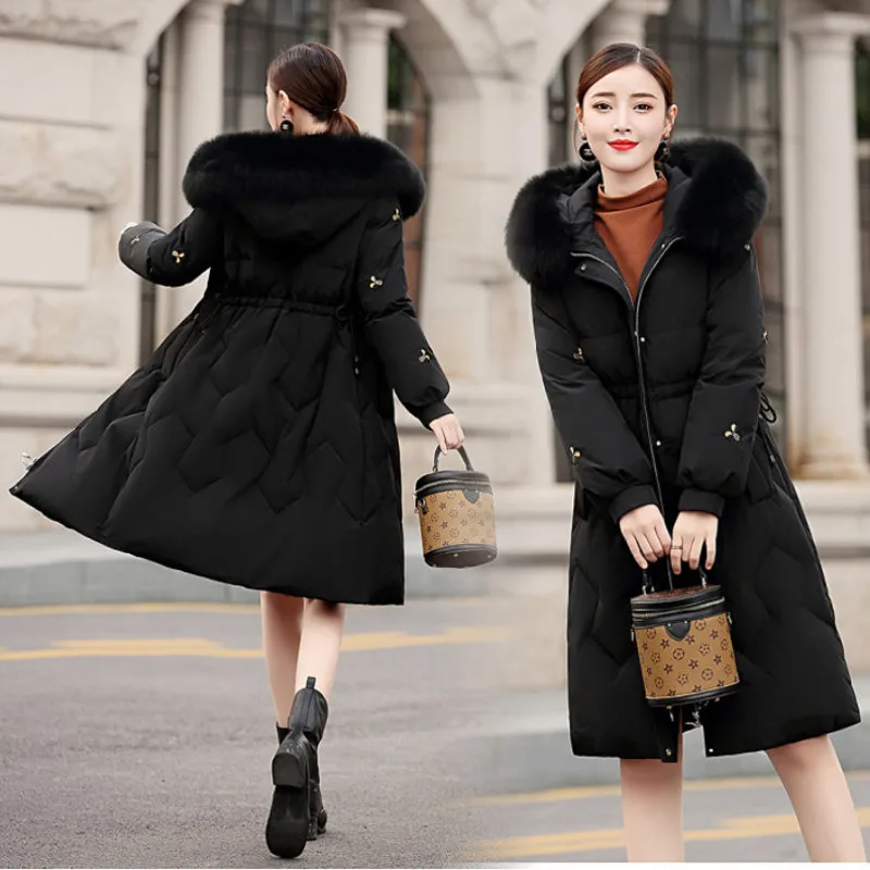 Winter Jacket Women New Fashion Artifical Big Fur Collar Hat Long Coat Veste Femme Lovely Embroidery Honeybee Warm Ukraine Parka
Winter Jacket Women New Fashion Artifical Big Fur Collar Hat Long Coat Veste Femme Lovely Embroidery Honeybee Warm Ukraine Parka