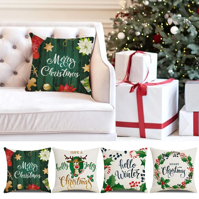 Hot Sale Christmas Cushion Covers Exquisite Printing Xmas Cushion Case for Party Home Decoration Pillow Case Home Textile Garden
Hot Sale Christmas Cushion Covers Exquisite Printing Xmas Cushion Case for Party Home Decoration Pillow Case Home Textile Garden