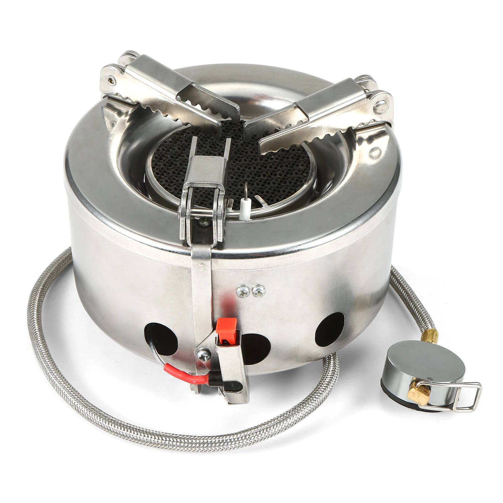 Туристическая газовая горелка, ветрозащитная Складная туристическая уличная плита для приготовления пищи с пьезозажиганием 
Туристическая газовая горелка, ветрозащитная Складная туристическая уличная плита для приготовления пищи с пьезозажиганием