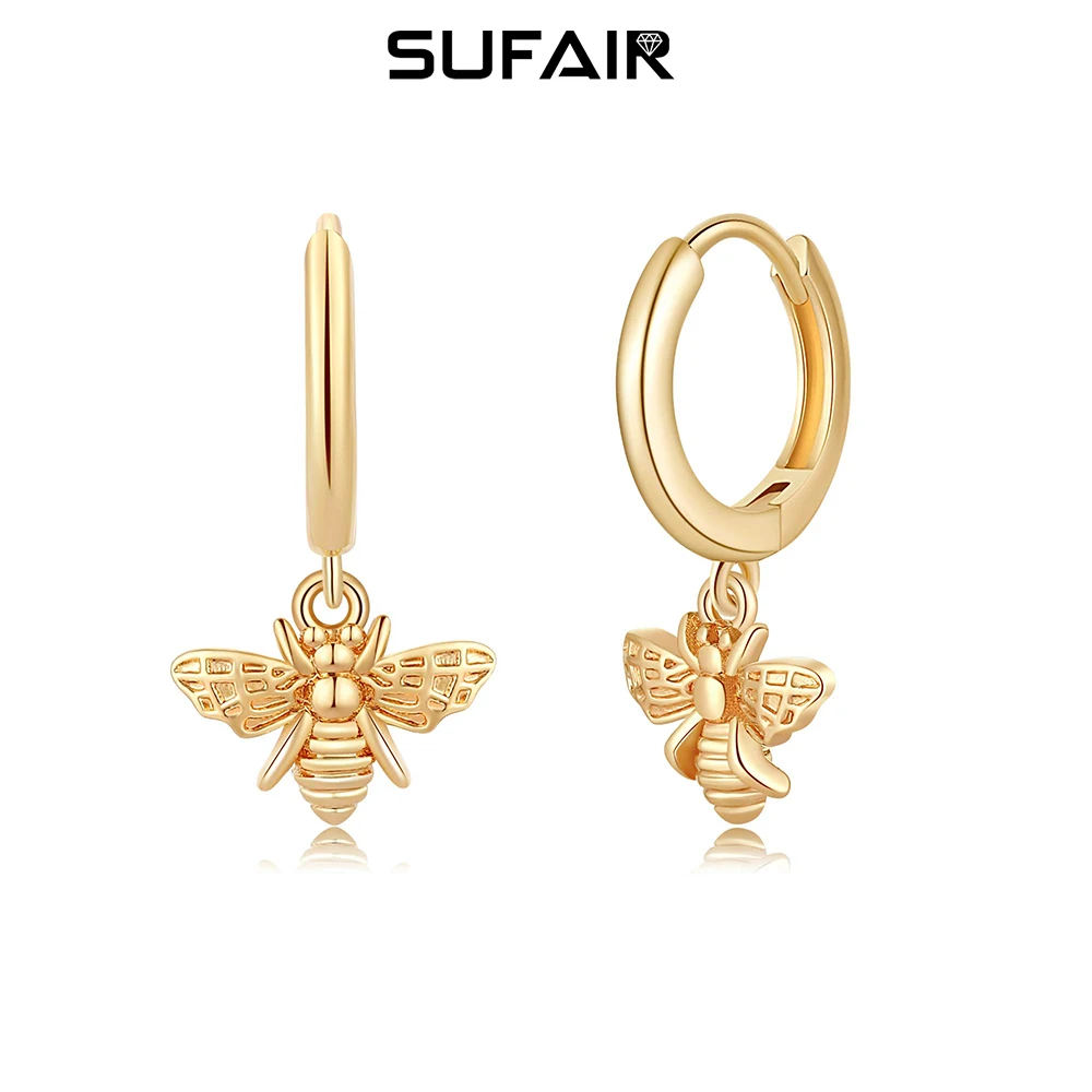 Sufair 925 Sterling Silver Cute Bee Earrings for Women 14k Gold Filled Delicate Animal Hoop Honey Bee Earrings Girl Jewelry Gift
Sufair 925 Sterling Silver Cute Bee Earrings for Women 14k Gold Filled Delicate Animal Hoop Honey Bee Earrings Girl Jewelry Gift