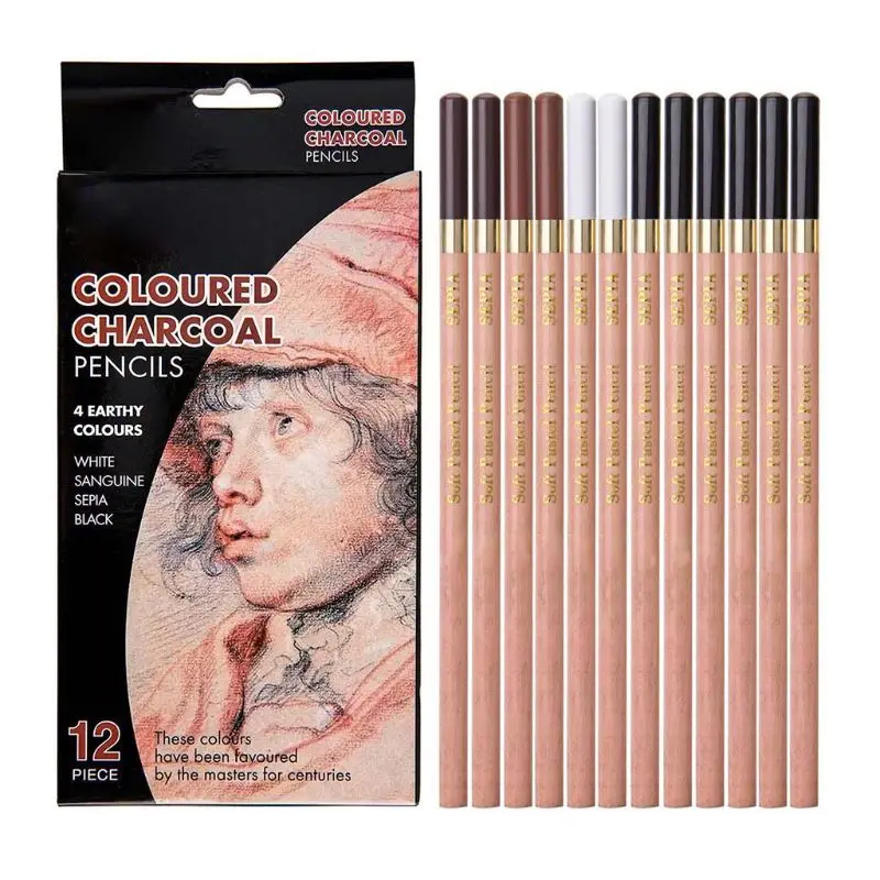 12pcs/box Soft Pastel Wood Pencil Crayon Charcoal Pencils for Sketching Drawing
12pcs/box Soft Pastel Wood Pencil Crayon Charcoal Pencils for Sketching Drawing