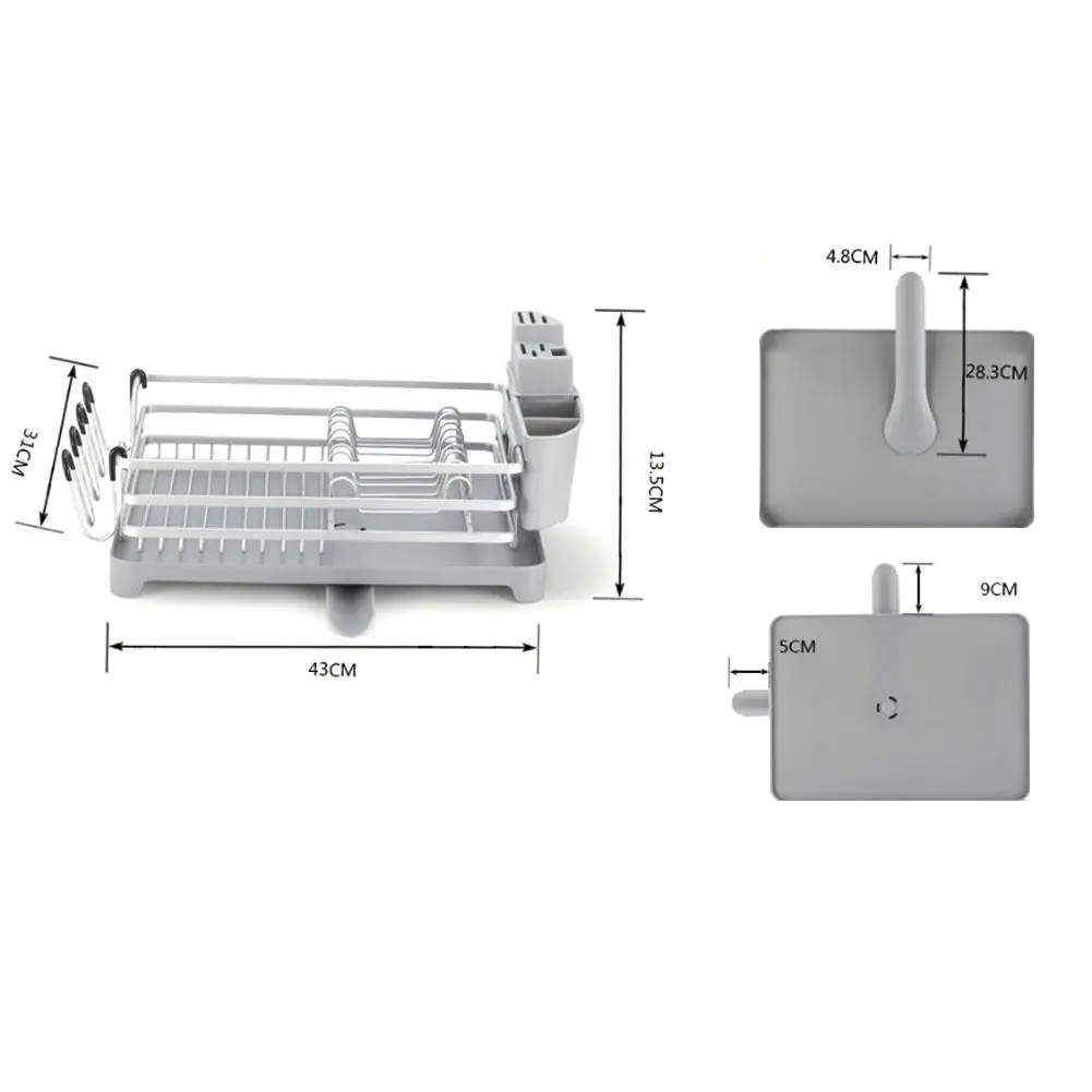 Multi-functional Kitchen Dish Drying Rack Aluminum Alloy Drain Storage Shelf Tray Tableware Drainer Storage Basket
Multi-functional Kitchen Dish Drying Rack Aluminum Alloy Drain Storage Shelf Tray Tableware Drainer Storage Basket