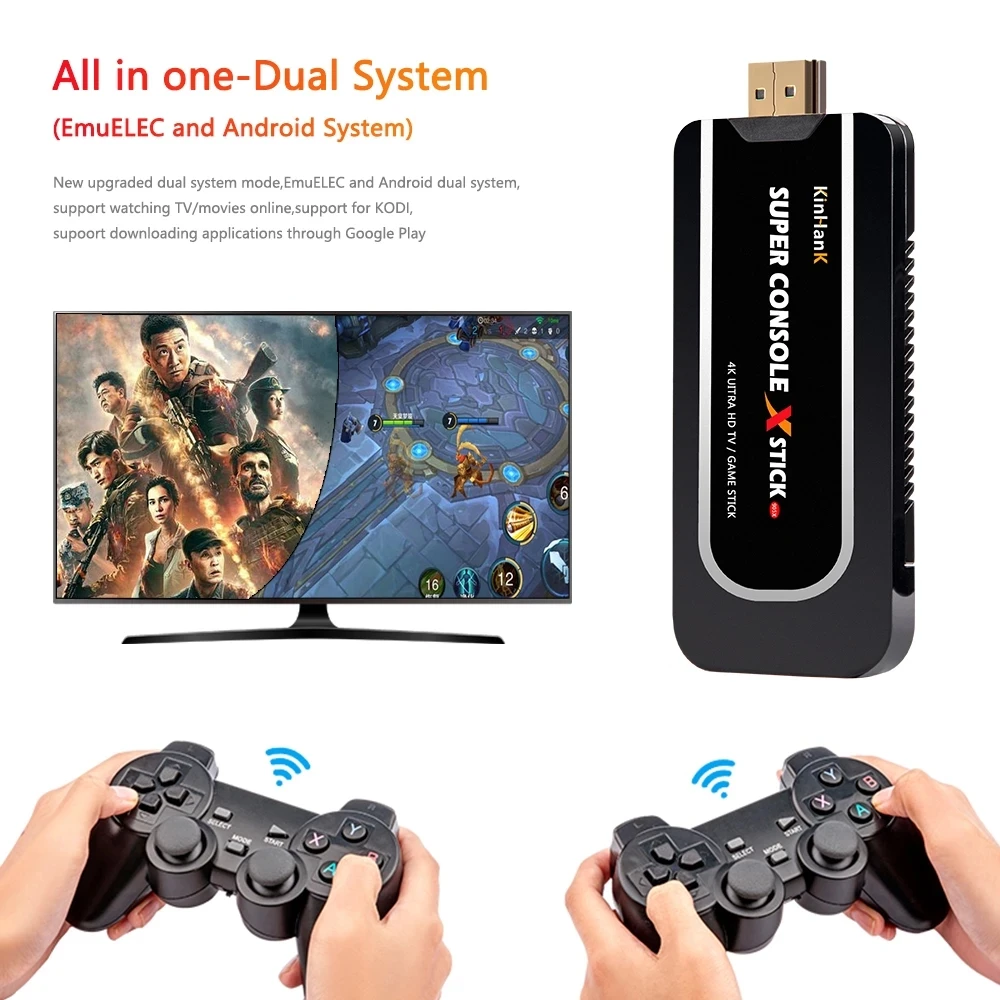 Super Console X Stick Mini/TV Video Game Consoles WIFI HD Output 64G For PSP/N64/DC Games For Xbox Gamepad Built-in 33000+Games
Super Console X Stick Mini/TV Video Game Consoles WIFI HD Output 64G For PSP/N64/DC Games For Xbox Gamepad Built-in 33000+Games