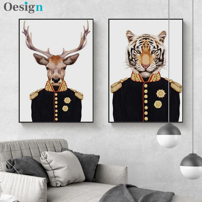 Vintage General Animals Canvas Printings Painting Deer Lion Tiger Wall Art Poster Pictures for Office Study Room Home Decoration
Vintage General Animals Canvas Printings Painting Deer Lion Tiger Wall Art Poster Pictures for Office Study Room Home Decoration
