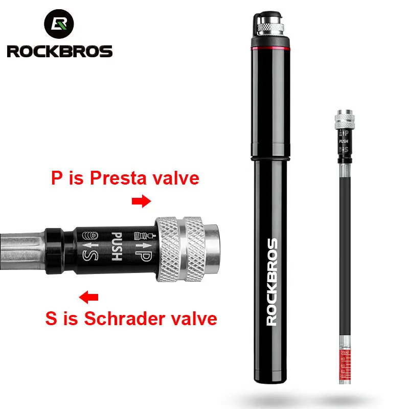 Насос велосипедный ROCKBROS мини-насос высокого давления из алюминиевого сплава
