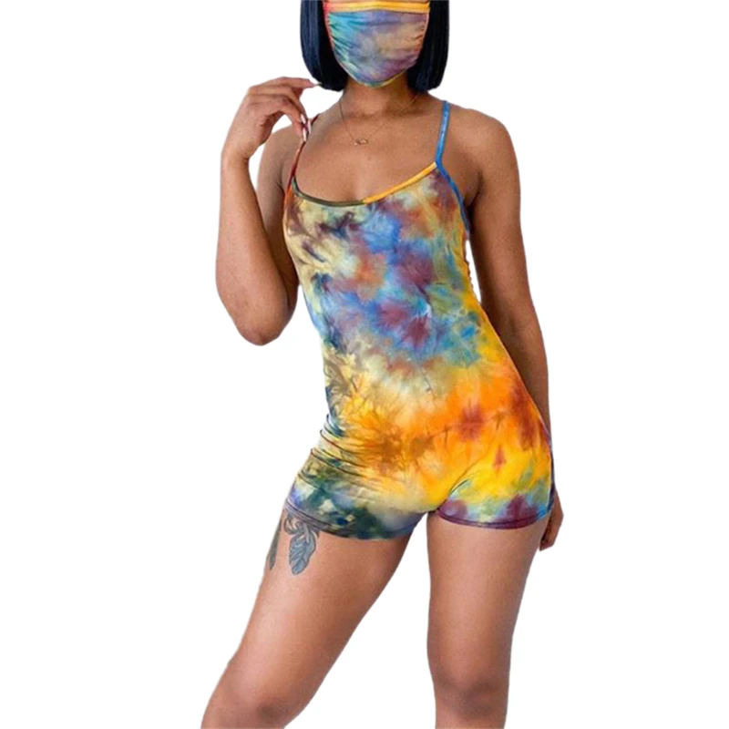 Tie Dyeing Print Playsuit Jumpsuit Rompers 2020 New Sexy Women Clubwear Sleeveless Strap Sports Summer Jumpsuit Shorts Trousers 
Tie Dyeing Print Playsuit Jumpsuit Rompers 2020 New Sexy Women Clubwear Sleeveless Strap Sports Summer Jumpsuit Shorts Trousers