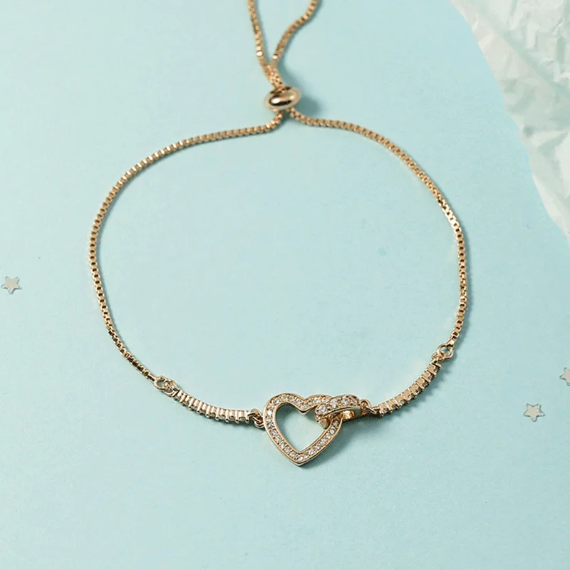 New 925 Sterling Silver Fashion Love Heart Adjust AAA + Zircon Bracelet Women's Chain Bracelet
New 925 Sterling Silver Fashion Love Heart Adjust AAA + Zircon Bracelet Women's Chain Bracelet