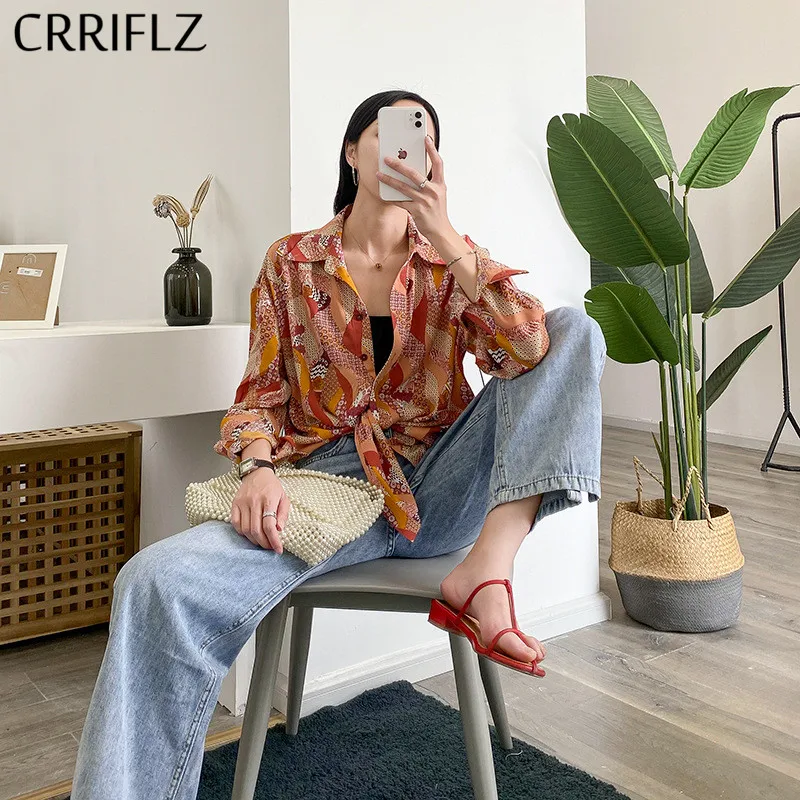 Summer Geometric Print Shirt Blouse Women Casual Turn-down Collar Full Sleeve Chiffon Shirt 2020 New CRRIFLZ
Summer Geometric Print Shirt Blouse Women Casual Turn-down Collar Full Sleeve Chiffon Shirt 2020 New CRRIFLZ