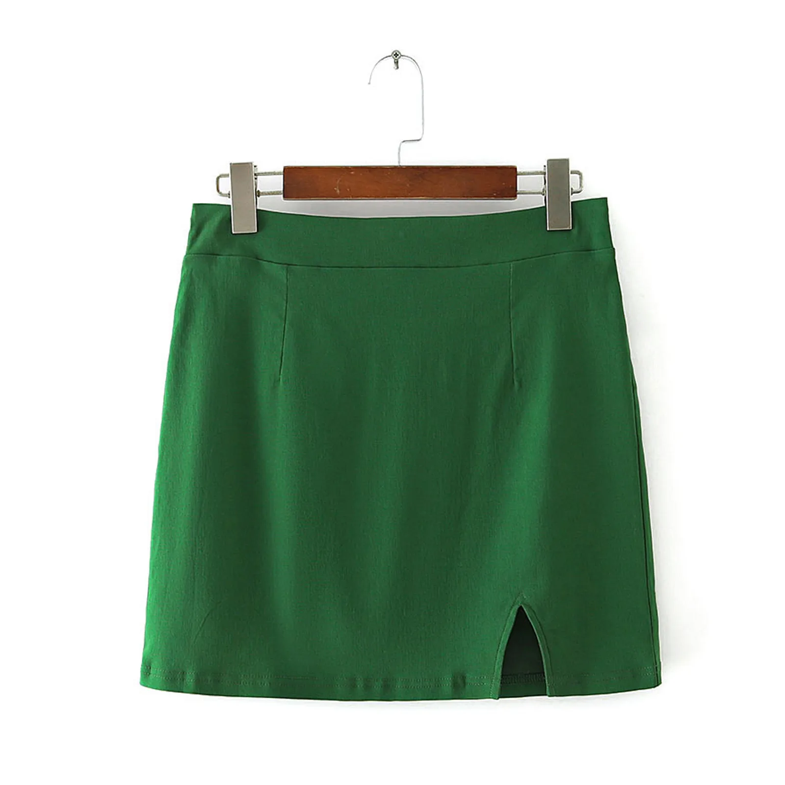 Юбка женская короткая с завышенной талией однотонная модная пикантная мини-юбка