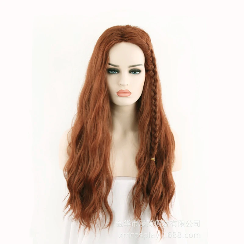 

2021 New Movie Black Widow Natalia Alianovna Romanova Cosplay Wig Natasha Romanoff Heat Resistant Synthetic Wigs + Wig Cap