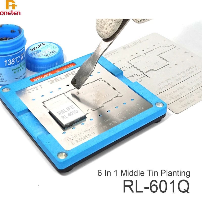 Relife RL-601Q 6 In 1 Middle Frame Tin Planting Platform BGA Reballing For iPhone 11promax 11pro Xsmax XS Layer CPU Tool
Relife RL-601Q 6 In 1 Middle Frame Tin Planting Platform BGA Reballing For iPhone 11promax 11pro Xsmax XS Layer CPU Tool