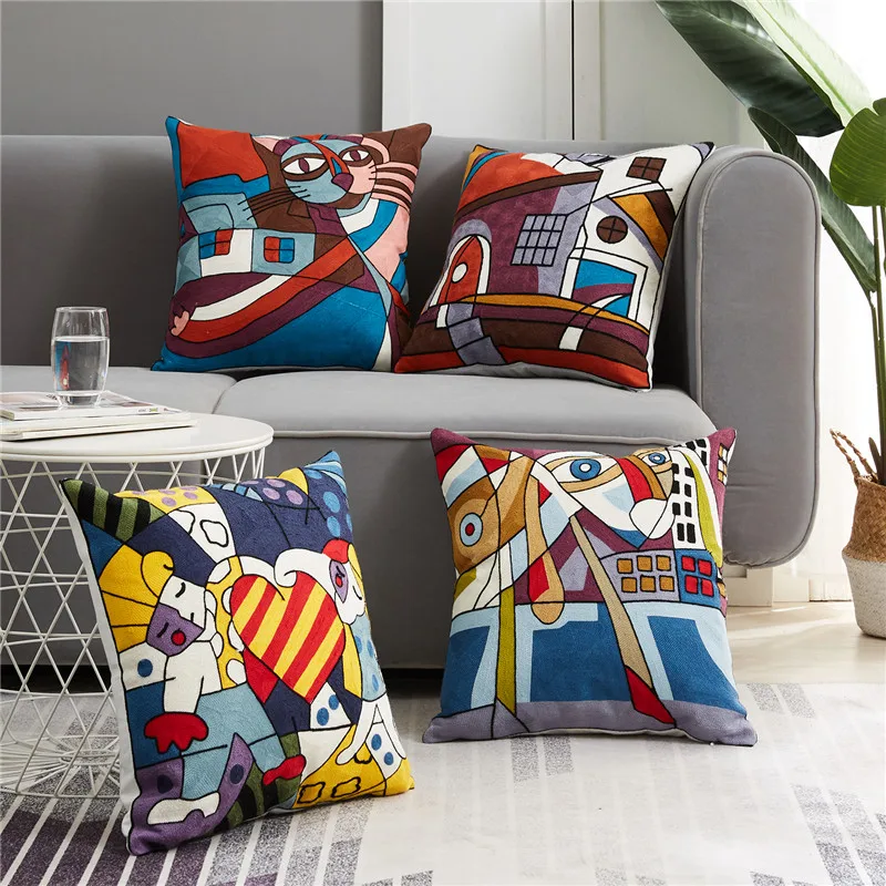 Abstract Cushion Covers Embroidered Decorative Throw Pillows Case Cotton Creative Decor for Home Sofa Car Covers 45X45cm Picasso
Abstract Cushion Covers Embroidered Decorative Throw Pillows Case Cotton Creative Decor for Home Sofa Car Covers 45X45cm Picasso